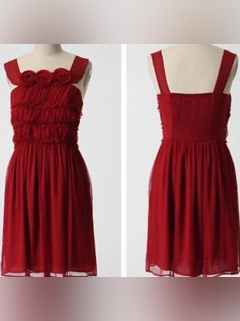 Anthropologie Burlapp "Garnet Glow" Dress Size 0 C25-008